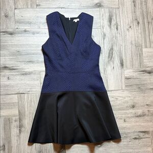 Rebecca Taylor Navy and Black Mini Dress Size 10